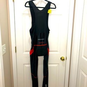 NWT Lead Cyclist black and red cycling unitard,size 3XL